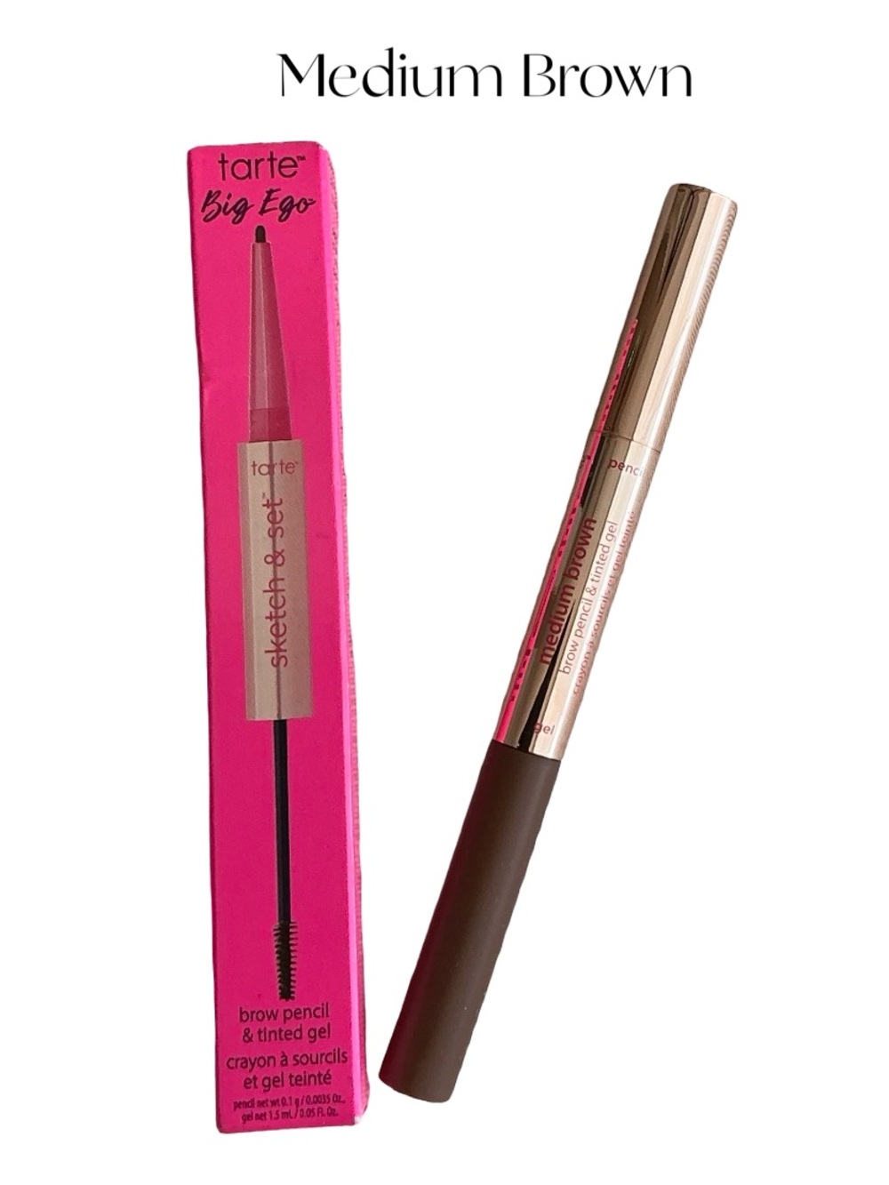 Tarte Big Ego Brow Pencil & Gel “Medium Brown”